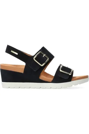 Mephisto Femme, Chaussures, Bleu, Taille: 39 EU Sandalie compensée bleue - Ysabel