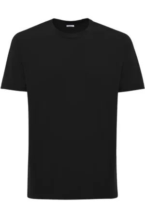Malo Homme, Tops, Noir, Taille: M T-shirt Noir en Coton