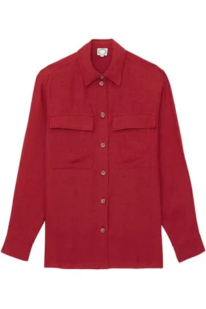 Inès de la Fressange Femme, Blouses et Chemises, Rose, Taille: 36 FR Chandler shirt in raspberry linen