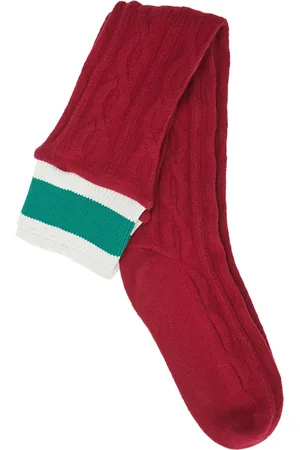 UNDERCOVER Unisex, Sous-vêtements, Rouge, Taille: ONE Size Chaussettes en laine à rayures