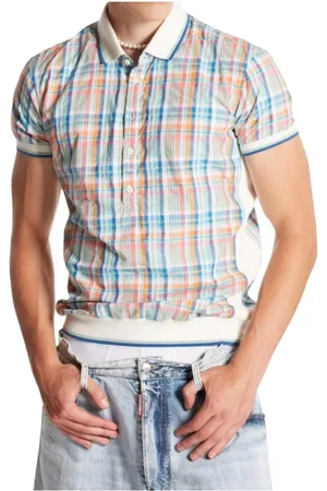 Dsquared2 Homme, Tops, Multicolore, Taille: L Polo Preppy Pastel