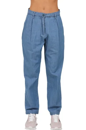 Aspesi Femme, Jeans, Bleu, Taille: 36 FR Jean Long à Plis