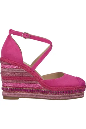 Alma en Pena Femme, Chaussures, Rose, Taille: 42 EU Sandale compensée tressée avec strass