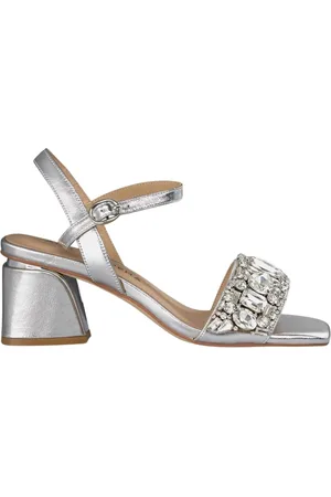Alma en Pena Femme, Chaussures, Gris, Taille: 39 EU Sandalette avec Strass