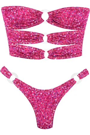 Reina Olga Femme, Maillots de bain, Rose, Taille: 38 FR Bikini Cage avec Détails dAnneau Signature