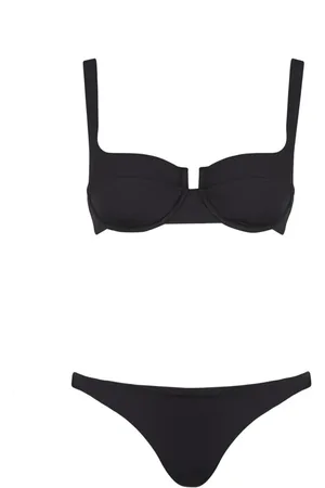 Reina Olga Femme, Maillots de bain, Noir, Taille: 42 FR Ensemble Bikini Brésilien Noir