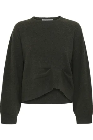 REMAIN Birger Christensen Femme, Pulls, Vert, Taille: 38 FR Pull en Laine Mérinos Luxueux