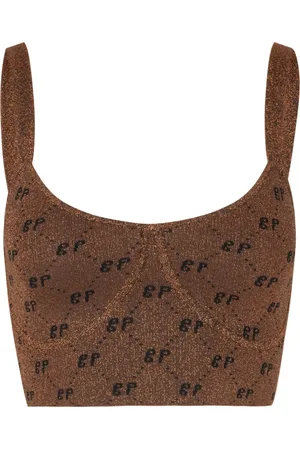 Baum und Pferdgarten Femme, Tops, Brun, Taille: 36 FR Harlequin Crop Top