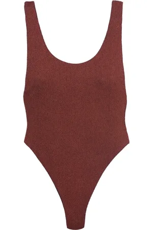 Reina Olga Femme, Maillots de bain, Brun, Taille: 42 FR Maillot de bain col en V bronze