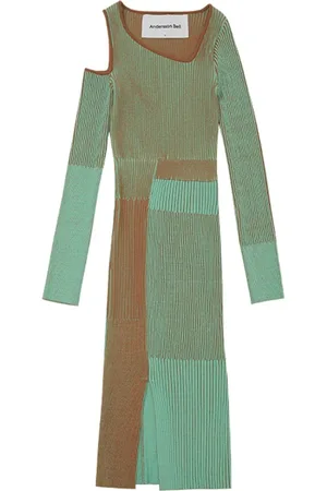 Andersson Bell Femme, Robes, Multicolore, Taille: 36 FR Robe Tricotée à Blocs de Couleurs