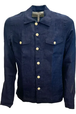 ELEVENTY Homme, Chemises, Bleu, Taille: S Chemise en lin