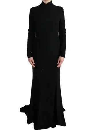 Dolce & Gabbana Femme, Robes, Noir, Taille: 40 FR Robe Sheath Noire à Manches Longues