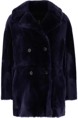 Blancha Femme, Vestes, Bleu, Taille: 36 FR Manteaux et Vestes en Fourrure