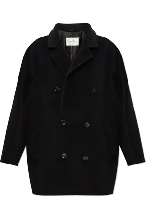 Max Mara Femme, Manteaux, Noir, Taille: 42 FR Manteau court Rebus