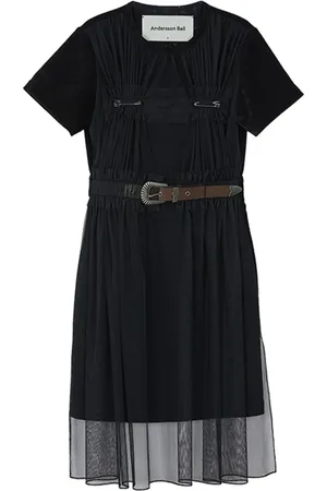 Andersson Bell Femme, Robes, Noir, Taille: 40 FR Robe en Maille et Velours