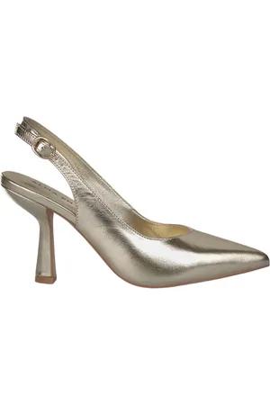 Alma en Pena Femme, Chaussures, Jaune, Taille: 40 EU Escarpin à talon haut en cuir avec boucle