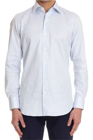 Finamore Homme, Chemises, Bleu, Taille: 3XL Chemise Bleu Clair