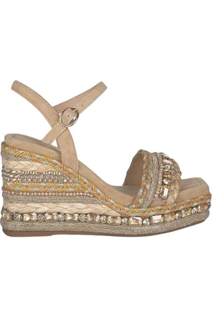 Alma en Pena Femme, Chaussures, , Taille: 38 EU Sandale compensée avec Détails en Strass