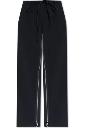 Helmut Lang Femme, Pantalons, Bleu, Taille: 42 FR Pantalon avec fermetures éclair sur les jambes
