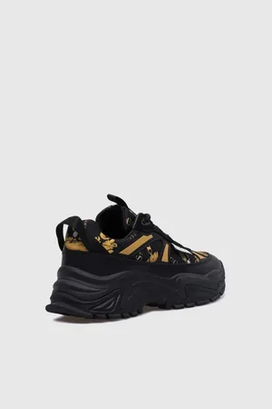 VERSACE Femme, Chaussures, Multicolore, Taille: 40 EU Baskets Randonnée Femme Noir/Or