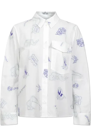 Baum und Pferdgarten Femme, Blouses et Chemises, Multicolore, Taille: 44 FR Chemise en Coton Imprimé Coupe Droite