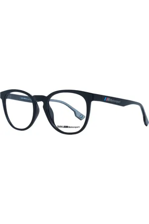 BMW Homme, Accessoires, Noir, Taille: ONE Size Montures Optiques Noires Rondes en Plastique