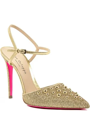 DEE OCLEPPO Femme, Chaussures, Jaune, Taille: 37 1/2 EU Pompe à Bride de Cheville Sphère Dorée
