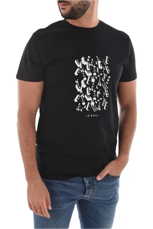 Bikkembergs Homme, Tops, Noir, Taille: L T-shirt en coton imprimé - Noir