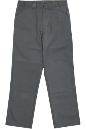 GR10K Homme, Pantalons, Gris, Taille: L Pantalon en coton gris reproduit avec ceinture