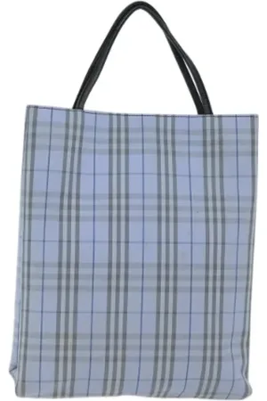 Burberry Femme, Pre-owned, Bleu, Taille: ONE Size Pre-owned Toile cabas