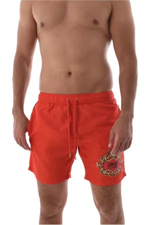 Roberto Cavalli Homme, Maillots de bain, Rouge, Taille: S Short de Bain avec Logo Rouge - Style Classique