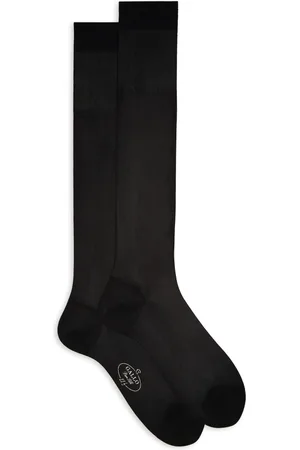 Gallo Homme, Sous-vêtements, Noir, Taille: M Soie Noir Chaussettes Longues Homme Unies