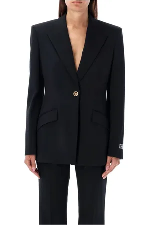 VERSACE Femme, Vestes, Noir, Taille: 40 FR Veste de tailleur noire