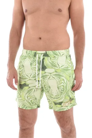 Roberto Cavalli Homme, Maillots de bain, Vert, Taille: L Short de Bain Imprimé Animal