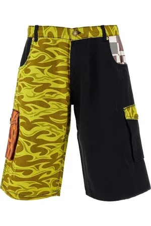 ERL Homme, Shorts, Multicolore, Taille: M Shorts Bermuda Cargo Multicolore Design Bloc