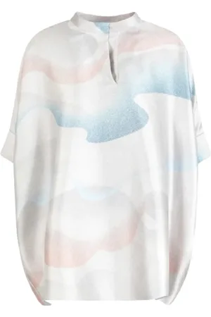 Giorgio Armani Femme, Blouses et Chemises, Multicolore, Taille: 36 FR Chemise Soie Imprimé Pastel Manches Courtes