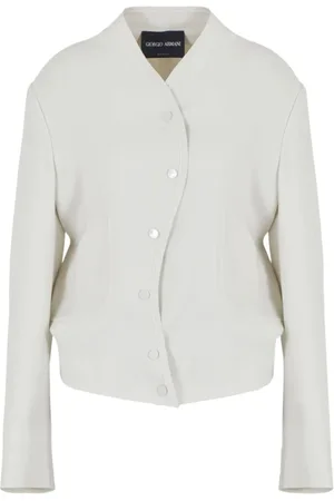 Giorgio Armani Femme, Vestes, Gris, Taille: 36 FR Blouson Gris avec Motif en Relief