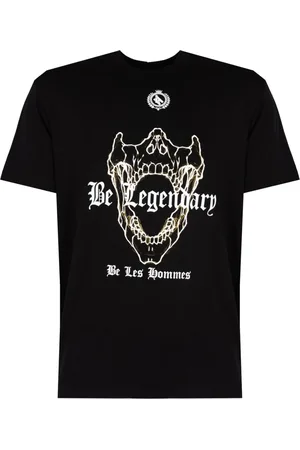 Les Hommes Homme, Tops, Noir, Taille: L T-shirt élégant à col rond