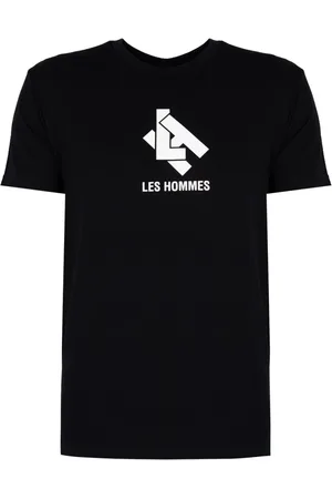 Les Hommes Homme, Tops, Noir, Taille: S T-shirt élégant à col rond