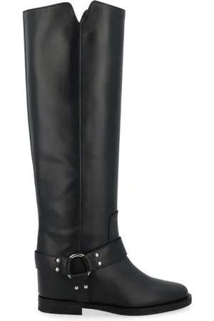 Via Roma Femme, Chaussures, Noir, Taille: 39 EU Bottes à Talon Compensé Interne - Noir