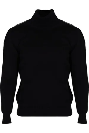 Les Hommes Homme, Pulls, Noir, Taille: 2XL Élégant Pull en Laine