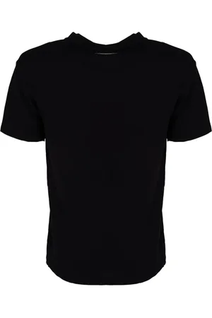Les Hommes Homme, Tops, Noir, Taille: L T-shirt Élégant Col Rond