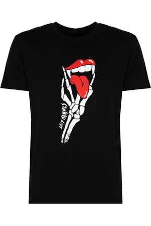 Les Hommes Homme, Tops, Noir, Taille: XL T-shirt col rond classique