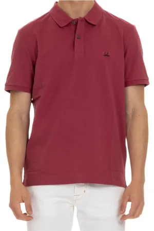 C.P. Company Homme, Tops, Rouge, Taille: 2XL Polo Rouge Piqué Coton Stretch Léger