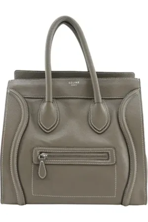 Céline Femme, Pre-owned, Gris, Taille: ONE Size Pre-owned Cuir sacs-celine