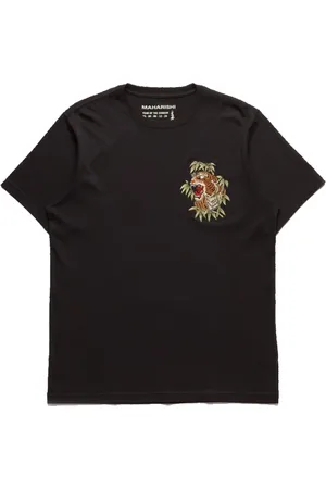 Maharishi Homme, Tops, Noir, Taille: S Tee Tigre de Bambou Noir