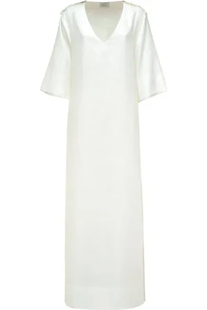 MVP Wardrobe Femme, Robes, Blanc, Taille: 36 FR ST. Raphael Robe Longue