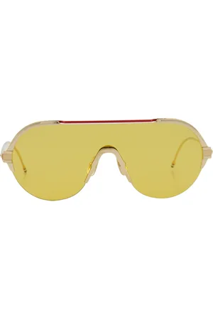 Thom Browne Unisex, Accessoires, Jaune, Taille: M Lunettes de soleil