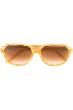 Saint Laurent Femme, Pre-owned, Jaune, Taille: ONE Size Pre-owned Acetate lunettes-de-soleil