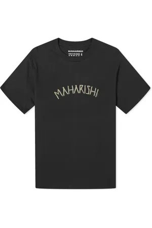 Maharishi Homme, Tops, Noir, Taille: S Tee-shirt en bambou noir avec impression graphique